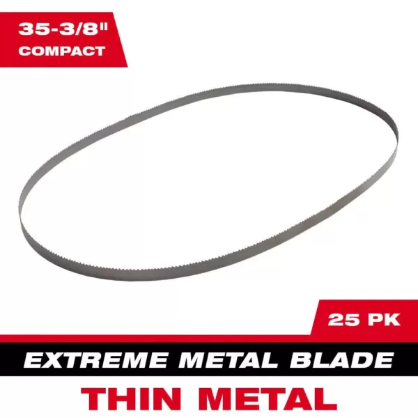 Milwaukee 35-3/8 in. 12/14 TPI Metal Compact Extreme Metal Cutting Band Saw Blade (25-Pack)