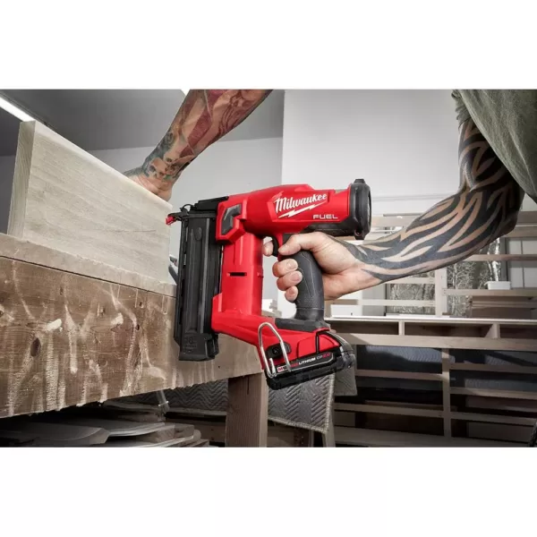 Milwaukee M18 FUEL GEN II 18-Volt 18-Gauge Lithium-Ion Brushless Cordless Brad Nailer Kit with M18 Oscillating Multi-Tool