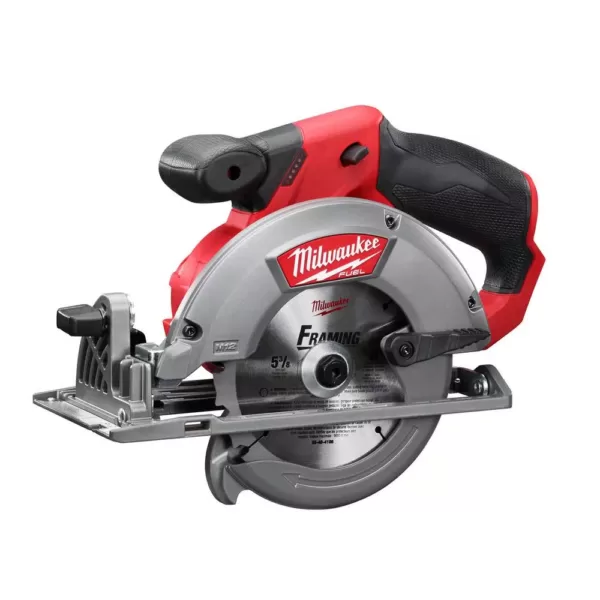 Milwaukee M12 FUEL 12-Volt Lithium-Ion Brushless 5-3/8 in. Cordless Circular Saw with 4.0 Ah M12 Battery