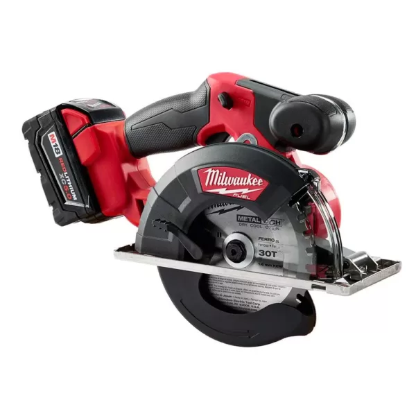 Milwaukee M18 FUEL 18-Volt Lithium-Ion Brushless Cordless 5-3/8 in. Metal Saw Kit with Extra Metal Cutting Blade