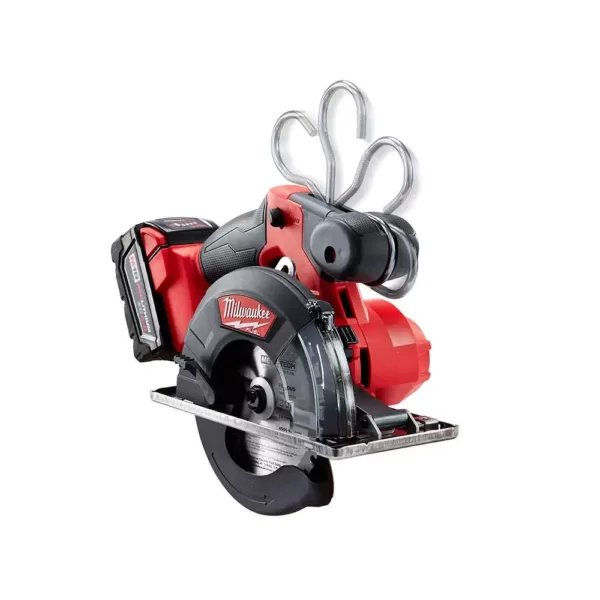 Milwaukee M18 FUEL 18-Volt Lithium-Ion Brushless Cordless Metal Cutting 5-3/8 in. Circular Saw Kit w/ Two 5.0Ah Batteries, Charger