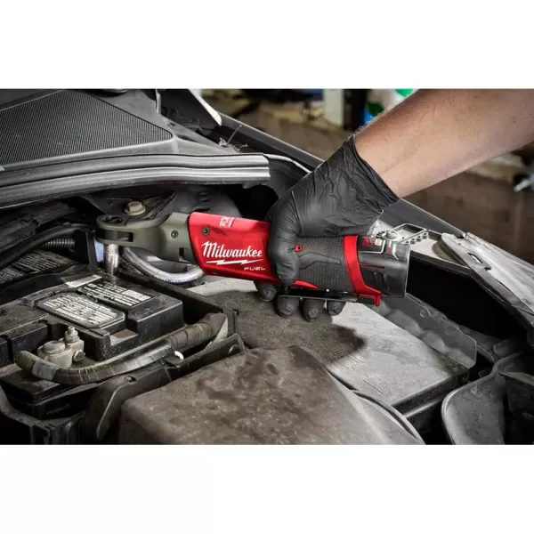 Milwaukee M12 FUEL 12-Volt Lithium-Ion Brushless Cordless 3/8 in. Ratchet and Rivet Tool with two 3.0 Ah Batteries