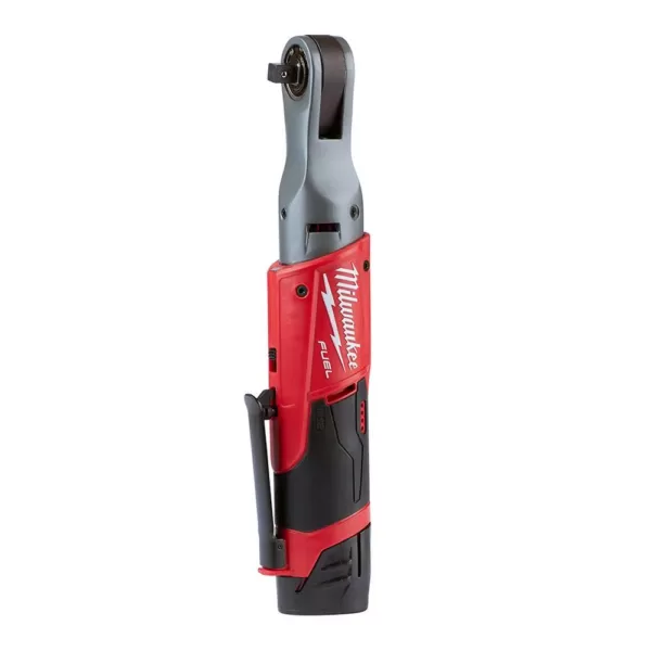 Milwaukee M12 FUEL 12-Volt Lithium-Ion Brushless Cordless 3/8 in. Ratchet with M12 2.0Ah Battery