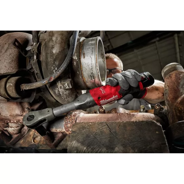 Milwaukee M12 FUEL 12-Volt 3/8 in. Lithium-Ion Brushless Cordless Extended Reach Ratchet (Tool-Only)