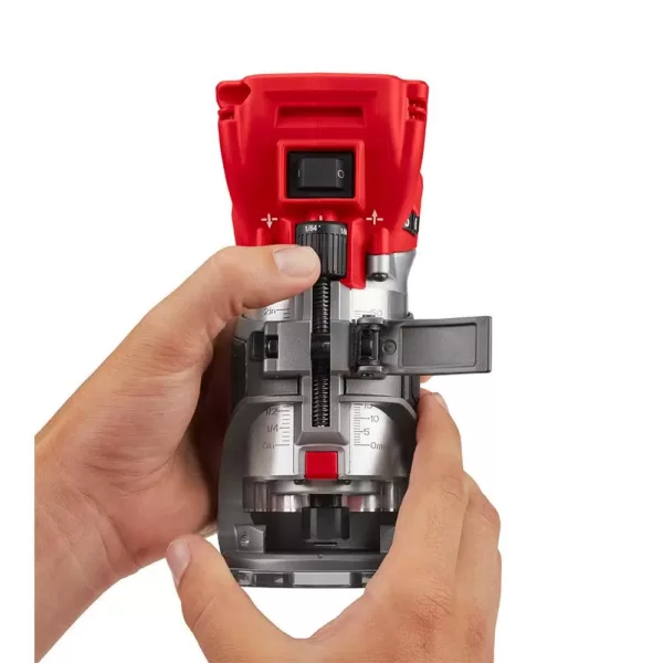 Milwaukee M18 FUEL 18-Volt Lithium-Ion Brushless Cordless Compact Router w/ Compact Router Offset Base & Router Plunge Base