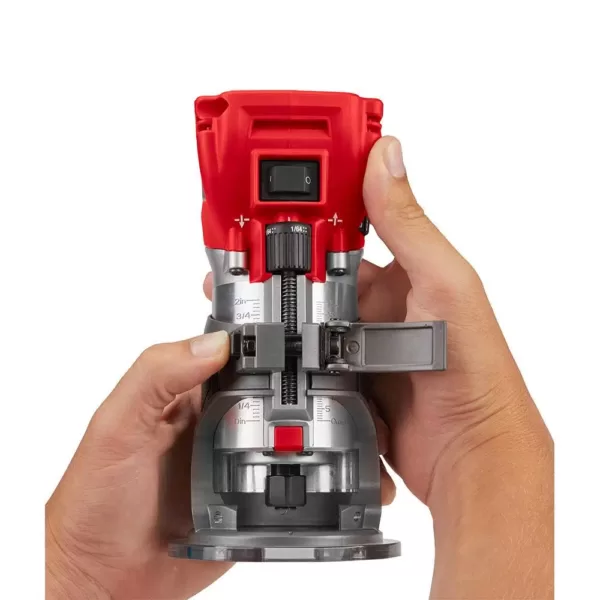 Milwaukee M18 FUEL 18-Volt Lithium-Ion Brushless Cordless Compact Router w/ Compact Router Offset Base