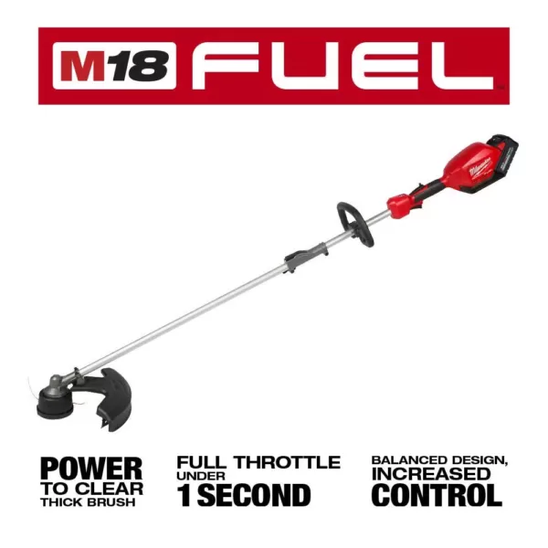 Milwaukee M18 FUEL 18-Volt Lithium-Ion Brushless Cordless String Trimmer with Quik-Lok Attachment Capability, 250 ft. Trimmer Line