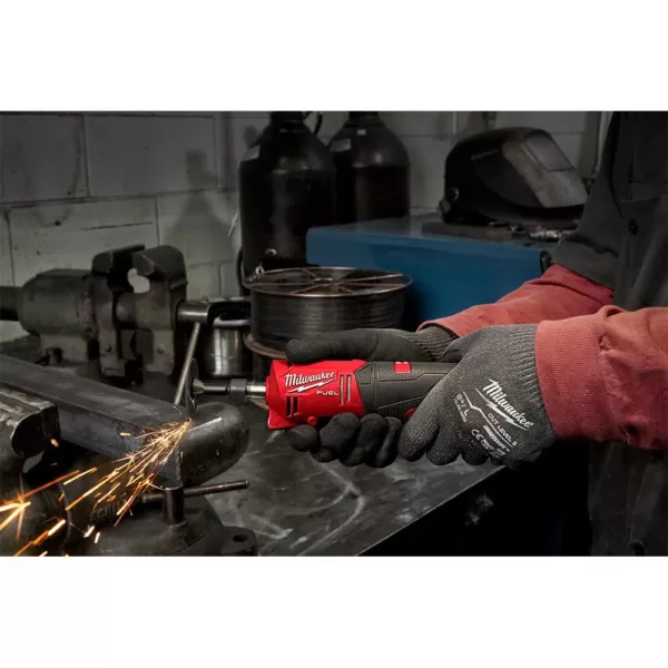 Milwaukee M12 FUEL 12-Volt Lithium-Ion Brushless Cordless 1/4 in. Right Angle & Straight Die Grinder Kit with (2) 2.0Ah Batteries