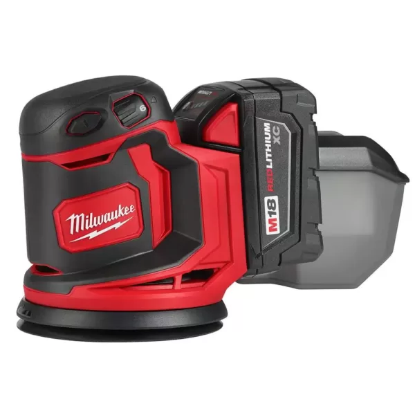 Milwaukee M18 18-Volt Lithium-Ion 5 in. Cordless Random Orbit Sander Kit with (1) 3.0Ah Battery, Charger and Tool Bag