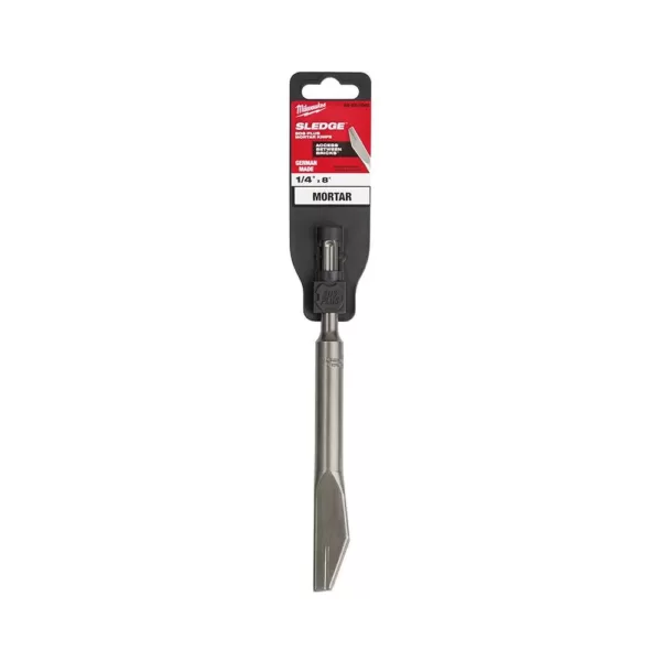 Milwaukee 1/4 in. x 8 in. SDS-Plus SLEDGE Steel Sledge Mortar Knife Chisel Bit