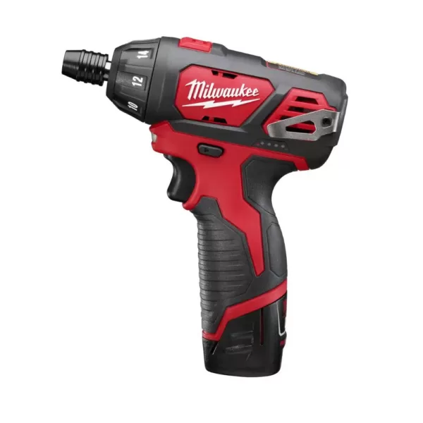 Milwaukee M12 12-Volt Lithium-Ion Cordless 1/4 in. Hex Screwdriver and 1/4 in. Ratchet Combo Kit (2-Tool)