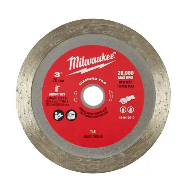 Milwaukee 3 in. Diamond Tile Blade