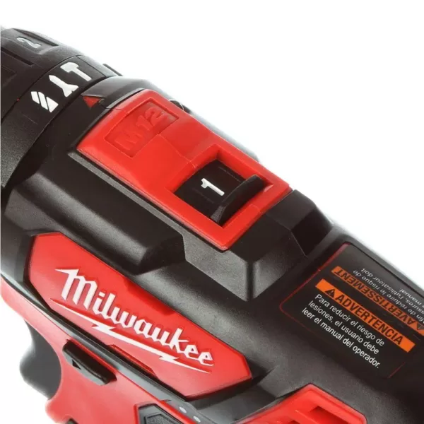 Milwaukee M12 12-Volt Lithium-Ion Cordless 3/8 in. Hammer Drill/Driver Kit with Two 1.5 Ah Batteries and Hard Case