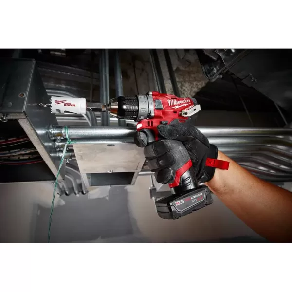 Milwaukee M12 FUEL 12-Volt Lithium-Ion Brushless Cordless 1/2 in. Hammer Drill Kit with 2.0 Ah Battery and Bag