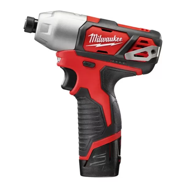 Milwaukee M12 12-Volt Cordless 1/4 in. Hex Impact Driver Combo Kit with Free M12 3/8 in. Ratchet (Tool-Only)