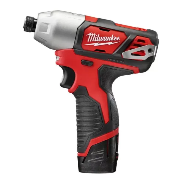 Milwaukee M12 12-Volt Lithium-Ion Cordless 1/4 in. Impact Driver Kit W/(2) 1.5Ah Batteries, Charger & Case