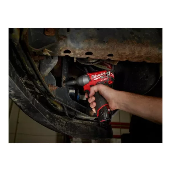 Milwaukee M12 FUEL 12-Volt Lithium-Ion Brushless Cordless 3/8 in. Impact Wrench (Tool-Only)