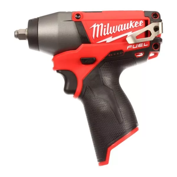 Milwaukee M12 FUEL 12-Volt Lithium-Ion Brushless Cordless 3/8 in. Impact Wrench (Tool-Only)