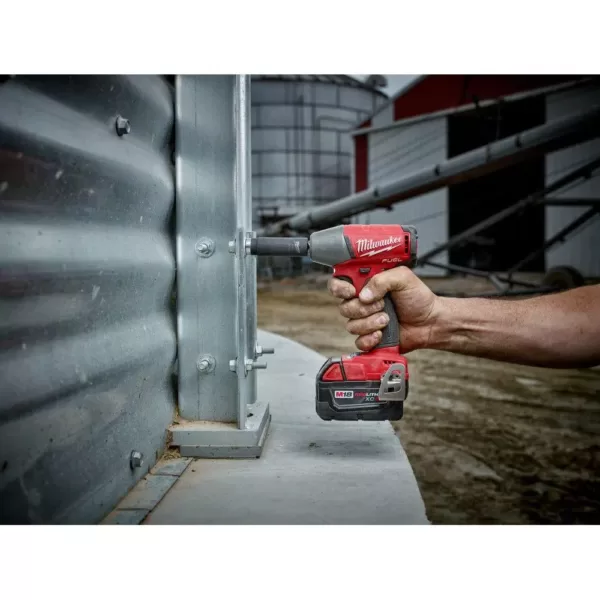 Milwaukee M18 FUEL 18-Volt Lithium-Ion Brushless Cordless 1/2 in. Compact Impact Wrench with Pin Detent (Tool-Only)