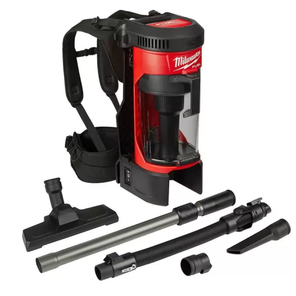 Milwaukee M18 FUEL 18-Volt 1/2 in. Lithium-Ion Cordless Impact Wrench w/ Friction Ring & Backpack Vacuum w/ Two 6.0Ah Batteries