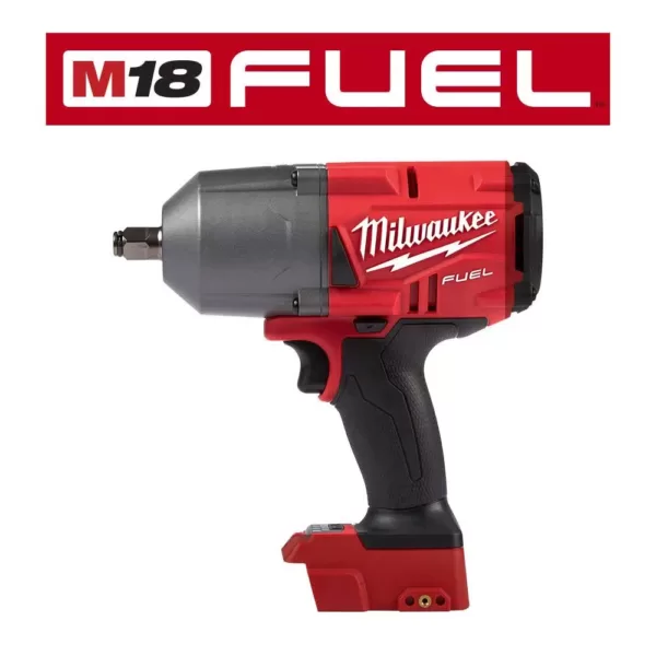 Milwaukee M18 FUEL 18-Volt 1/2 in. Lithium-Ion Brushless Cordless Impact Wrench w/ Friction Ring & Reciprocating Saw 2 Batteries