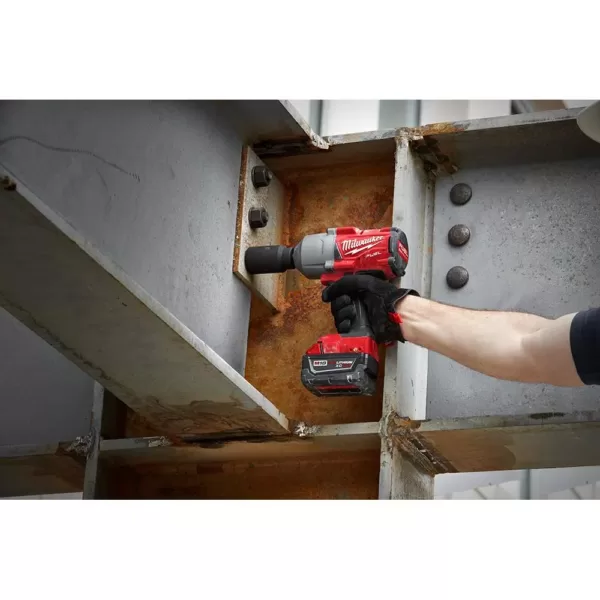 Milwaukee M18 FUEL 18-Volt Lithium-Ion Brushless Cordless 1/2 in. High Torque & Compact Impact Wrench with Friction Ring (2-Tool)