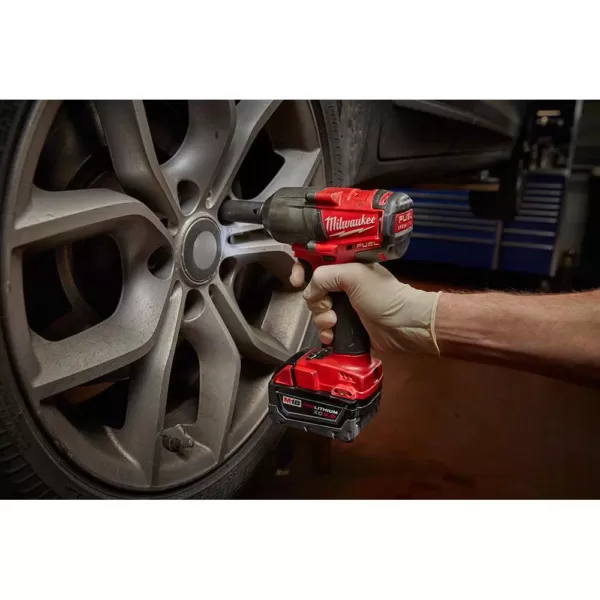 Milwaukee M18 FUEL 18-Volt Lithium-Ion Brushless Cordless 1/2 in. High Torque & Mid Torque Impact Wrench W/ Friction Ring (2-Tool)