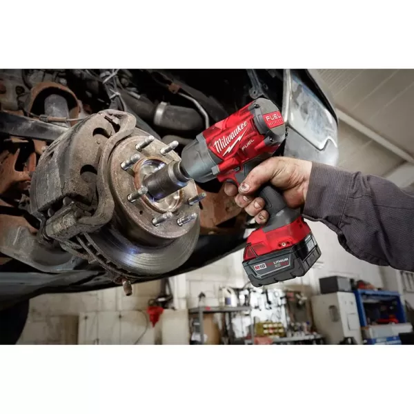 Milwaukee M18 FUEL 18-Volt 1/2 in. Lithium-Ion Brushless Cordless Impact Wrench & Braking Grinder with (2) 6.0Ah Batteries