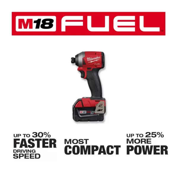 Milwaukee M18 FUEL 18-Volt Lithium-Ion Brushless Cordless 1/2 in. Impact Wrench with Friction Ring Kit W/  FUEL Impact Driver