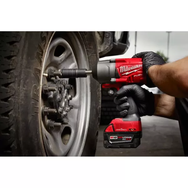 Milwaukee M18 ONE-KEY FUEL 18-Volt Lithium-Ion Brushless Cordless 1/2 in. Impact Wrench with Extended Anvil (Tool-Only)