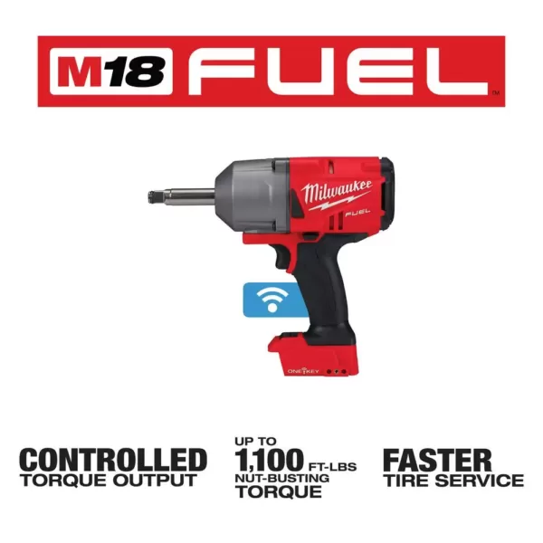 Milwaukee M18 FUEL 18-Volt Lithium-Ion Brushless Cordless 1/2 in. Impact Wrench with Standard and Extended Anvil (Tool-Only)