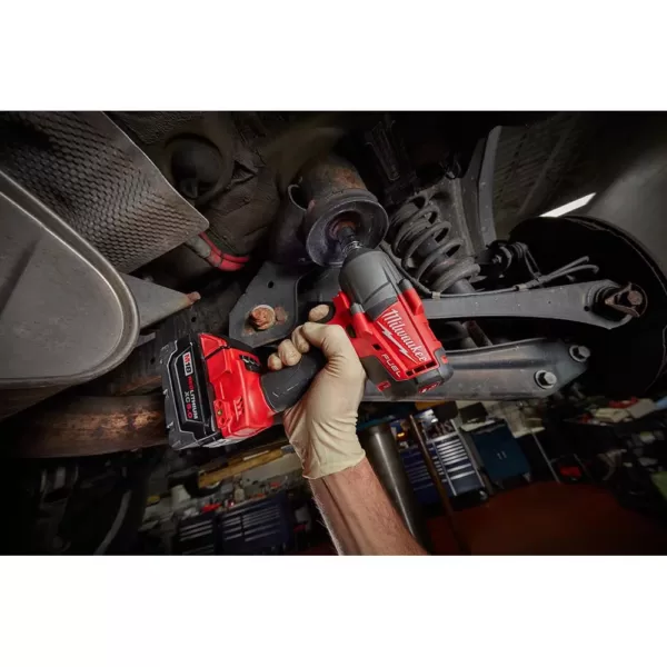 Milwaukee M18 FUEL 18-Volt Lithium-Ion Mid Torque Brushless Cordless 3/8 in. Impact Wrench W/ Friction Ring W/(2) 2.0Ah Batteries