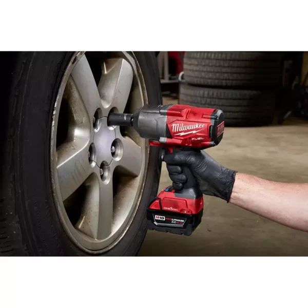 Milwaukee M18 FUEL ONE-KEY 18-Volt Lithium-Ion Brushless Cordless 1/2 in. Impact Wrench w/ Friction Ring Kit w/(2) 5.0Ah Batteries