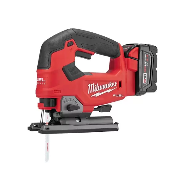 Milwaukee M18 FUEL 18-Volt Lithium-Ion Brushless Cordless Jig Saw Kit With (1) 5.0Ah Battery, Charger and Case