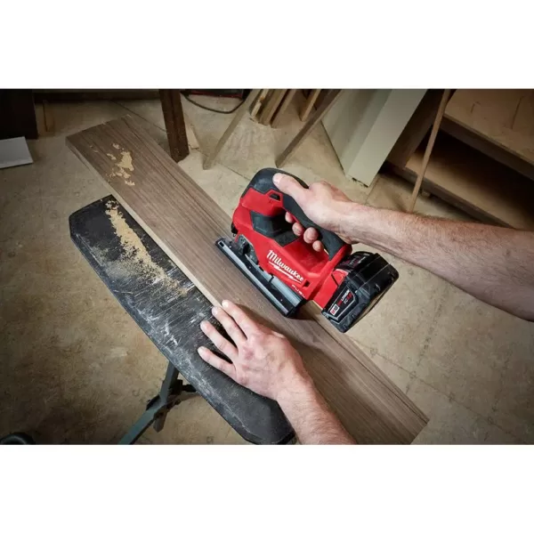 Milwaukee M18 FUEL 18-Volt Lithium-Ion Brushless Cordless Jig Saw Kit With (1) 5.0Ah Battery, Charger and Case