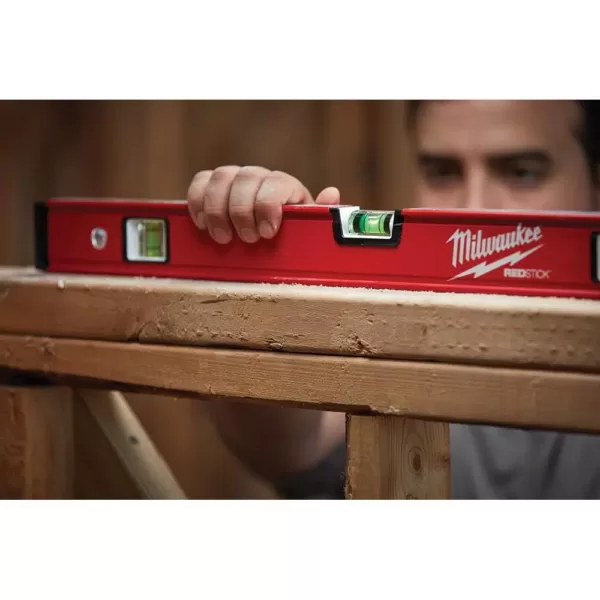 Milwaukee 24 in./48 in. REDSTICK Compact Box Level Set with 10 in. 360-Degree Locking Die Cast Torpedo Level