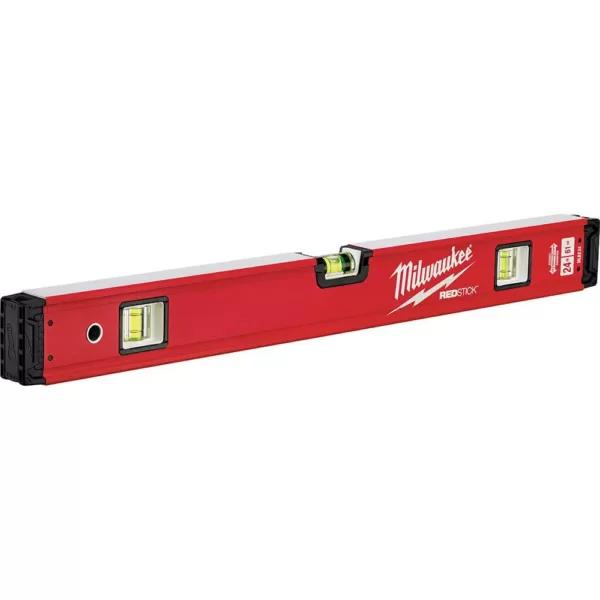 Milwaukee 24 in./48 in. REDSTICK Compact Box Level Set with 10 in. 360-Degree Locking Die Cast Torpedo Level