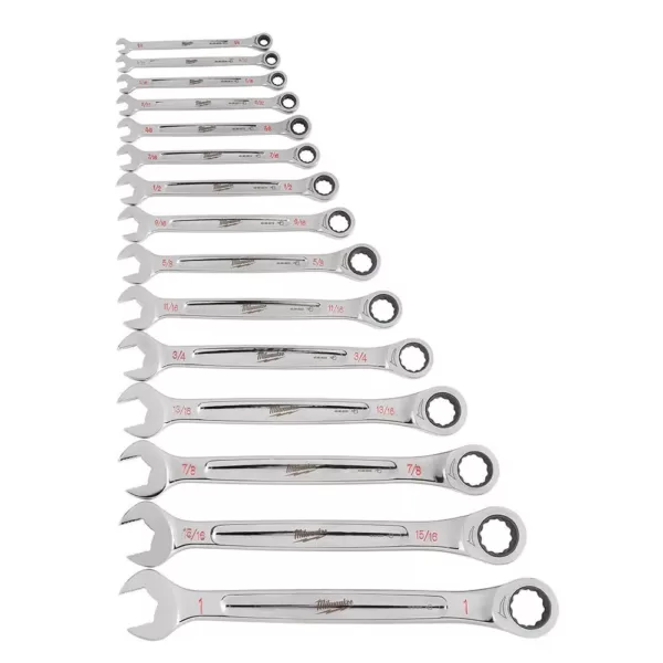 Milwaukee SAE Combination Ratcheting Mechanics Tool Set (21-Piece)