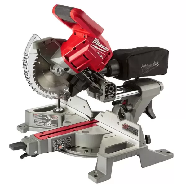 Milwaukee M18 FUEL 18-Volt Lithium-Ion Brushless Cordless 7-1/4 in. Dual Bevel Sliding Compound Miter Saw Kit W/ Stand, Battery