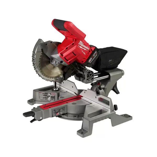 Milwaukee M18 FUEL 18-Volt Lithium-Ion Brushless Cordless 7-1/4 in. Dual Bevel Sliding Compound Miter Saw Kit w/One 5.0Ah Battery