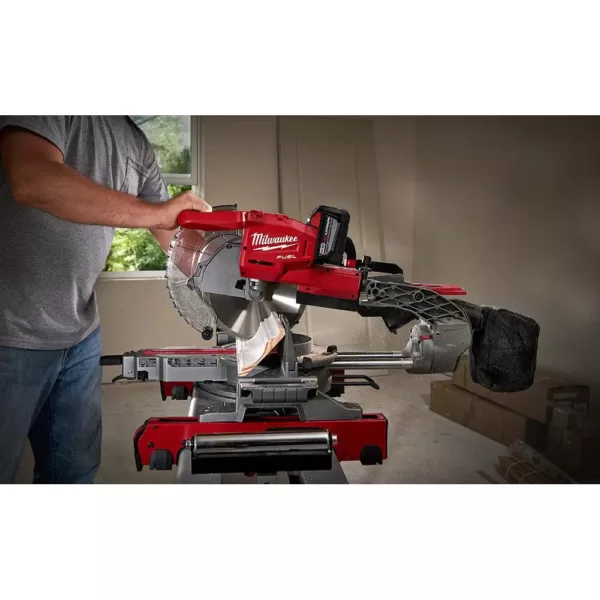 Milwaukee M18 FUEL 18-Volt Lithium-Ion Brushless 10 in. Cordless Dual Bevel Sliding Compound Miter Saw with Compact Router