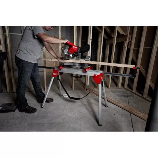 Milwaukee M18 FUEL 18-Volt Lithium-Ion Brushless Cordless 10 in. Dual Bevel Sliding Compound Miter Saw with Stand (Tool-Only)