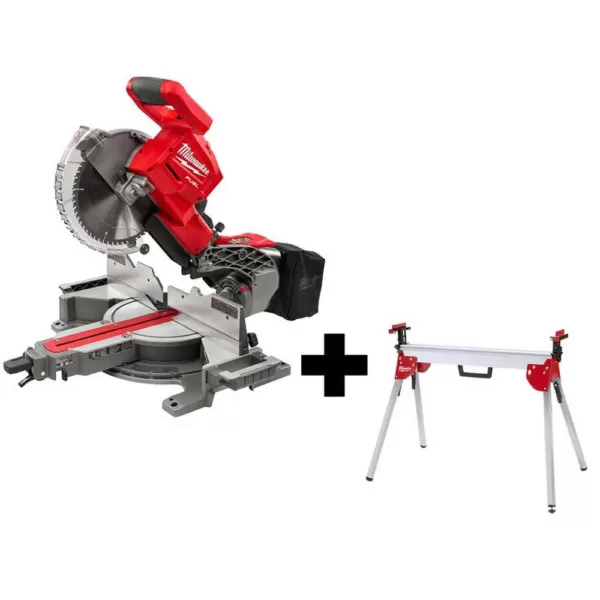 Milwaukee M18 FUEL 18-Volt Lithium-Ion Brushless Cordless 10 in. Dual Bevel Sliding Compound Miter Saw with Stand (Tool-Only)