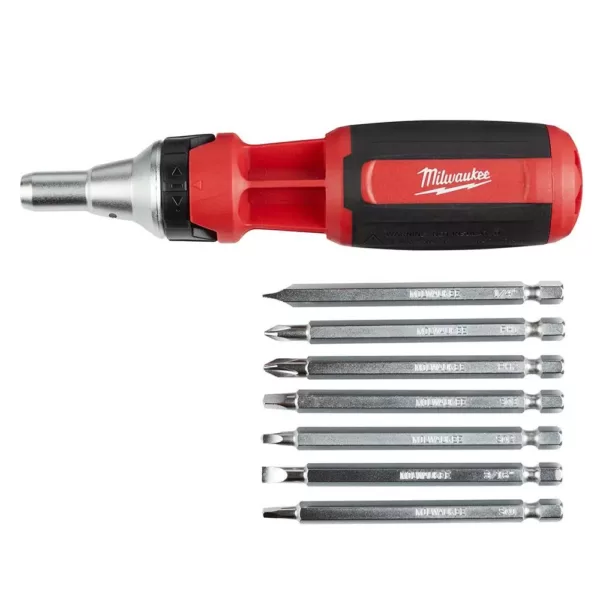 Milwaukee 9-in-1 Square Drive Ratcheting Multi-Bit Screwdriver with 8-in-1 Compact Multi-Bit Screwdriver