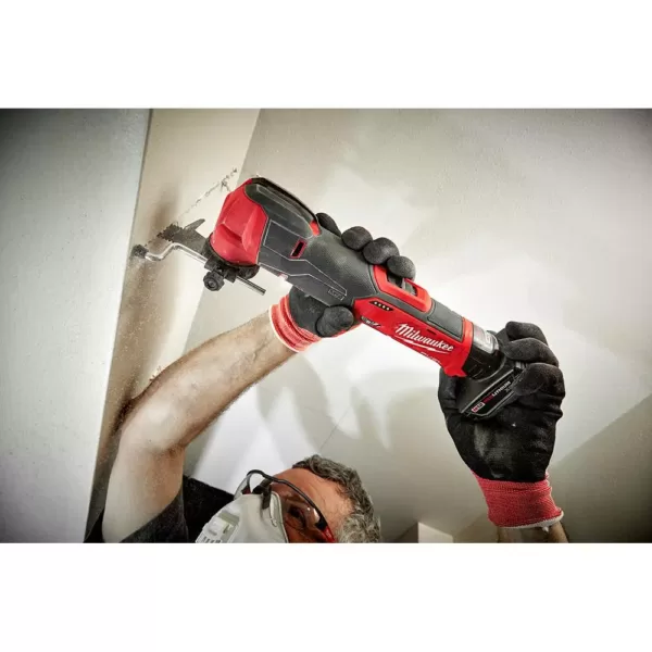 Milwaukee M12 FUEL 12-Volt Lithium-Ion Cordless Oscillating Multi-Tool and Jig Saw with two 3.0 Ah Batteries