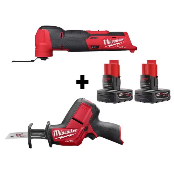 Milwaukee M12 FUEL 12-Volt Lithium-Ion Cordless Oscillating Multi-Tool and HACKZALL with two 3.0 Ah Batteries