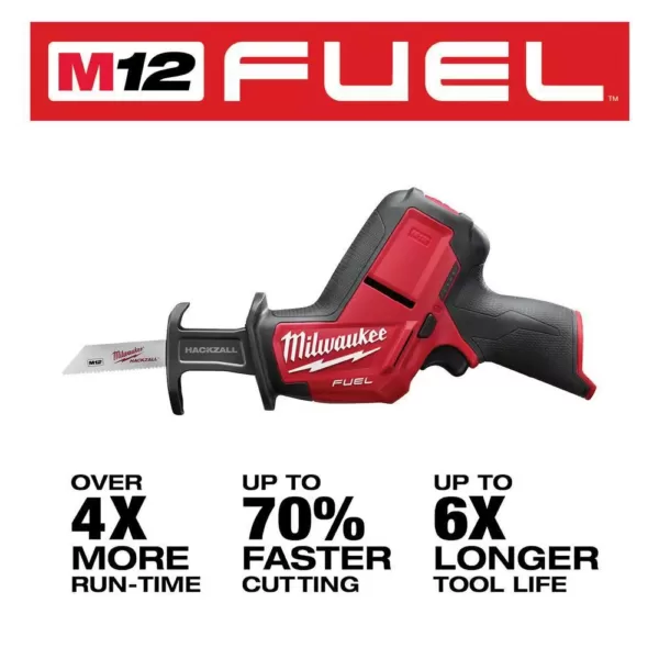 Milwaukee M12 FUEL 12-Volt Lithium-Ion Cordless Oscillating Multi-Tool and HACKZALL with two 3.0 Ah Batteries