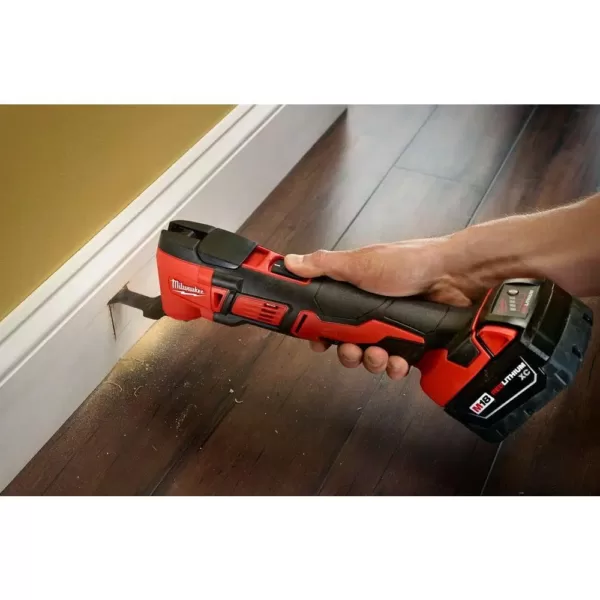 Milwaukee M18 18-Volt Lithium-Ion Cordless Oscillating Multi-Tool W/ M18 Starter Kit W/ (1) 5.0Ah Battery and Charger