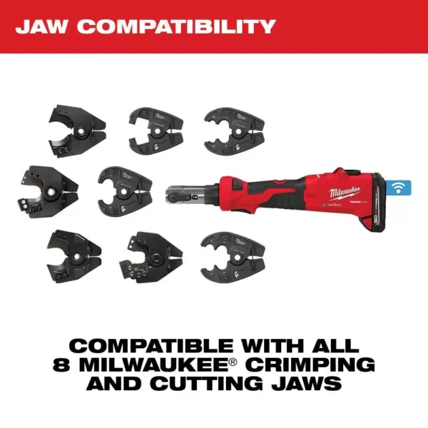 Milwaukee M18 18-Volt Lithium-Ion Cordless FORCE LOGIC 6-Ton Utility Crimping Kit with D3 Snub Nose Jaw