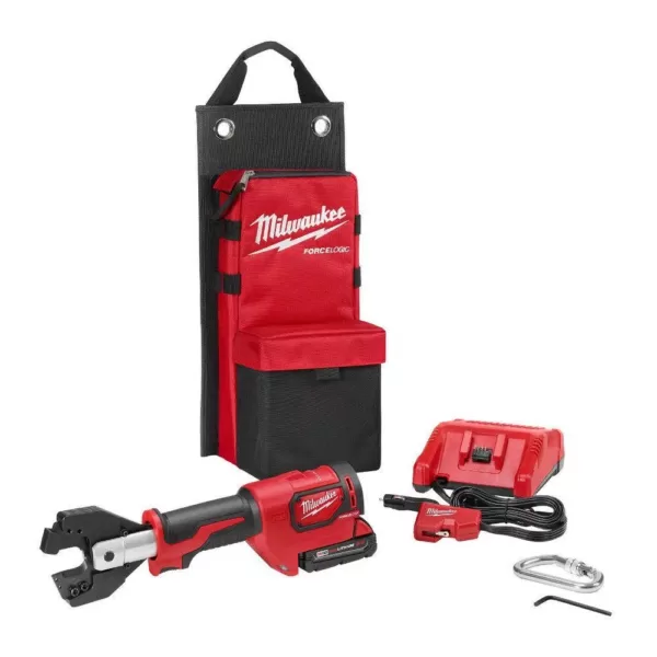 Milwaukee M18 18-Volt Lithium-Ion Cordless Cable Cutter With Steel Jaws with(1) 2.0Ah Battery, Charger, Tool Bag